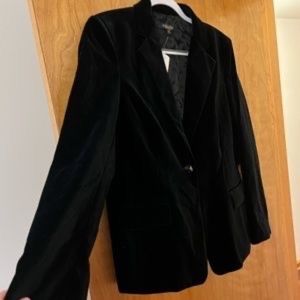 Brooks Brothers Women's Black Velvet Jacket Blazer NWT Size 16 Italy MSRP $598